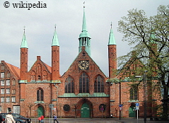Das Heiligen-Geist-Hospital in Lübeck.   -   Für eine größere Darstellung bitte auf das Bild klicken.