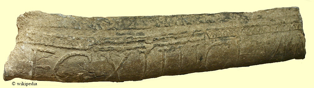 Rmisches Bleirohr mit Inschrift der Legio XIV Gemina aus Wiesbaden - Aquae Mattiacorum