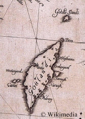 Teilabschnitt einer Seekarte mit Gotland aus dem Jahre 1626 Teilabschnitt einer Seekarte mit Gotland aus dem Jahre 1626